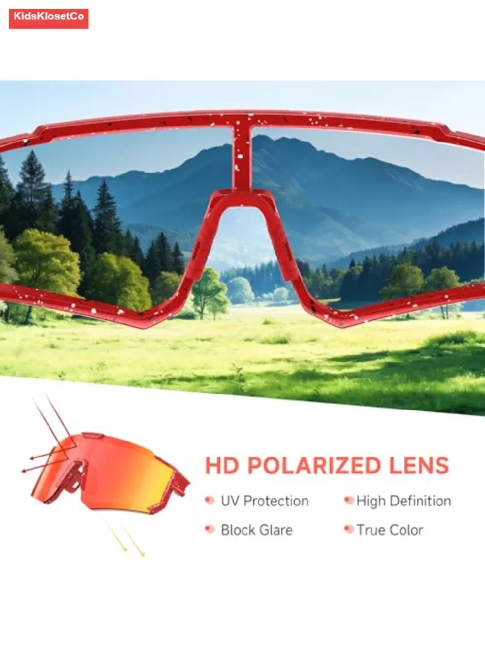 Kids Polarized Sports Sunglasses Lightweight Baseball Sunglasses for Boys Girls